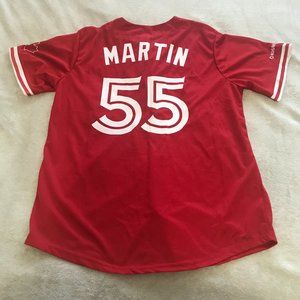 Russell Martin 55 Baseball Jersey Blue Jays Red